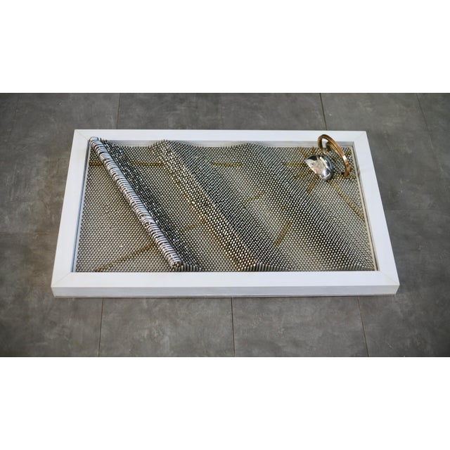 1980s Sculpture, 1980s, Steel Rods with Aluminum Support For Sale - Image 5 of 18