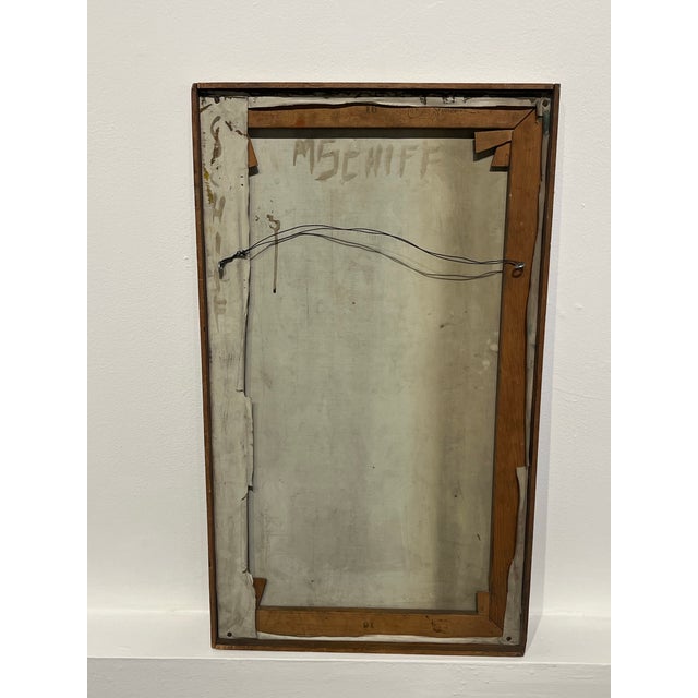 Mid Century Oil Painting Portrait a Man Molly Schiff For Sale - Image 4 of 5