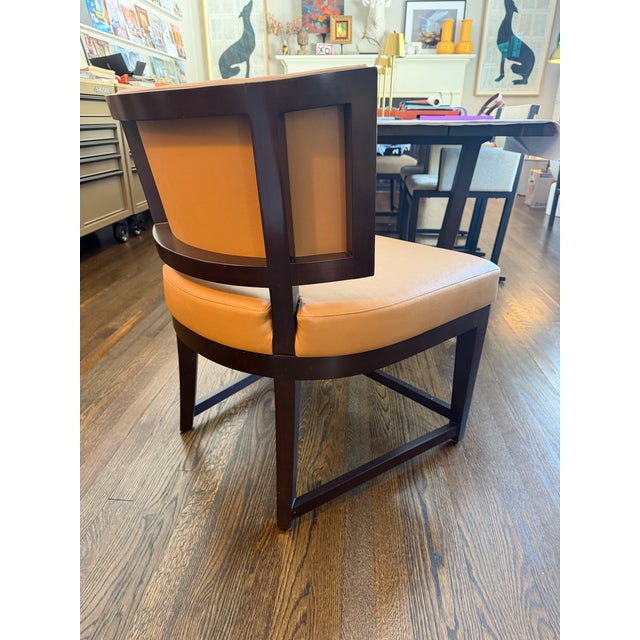 Brown Pair Custom Klismos Lounge Chairs [2sets Available] For Sale - Image 8 of 8