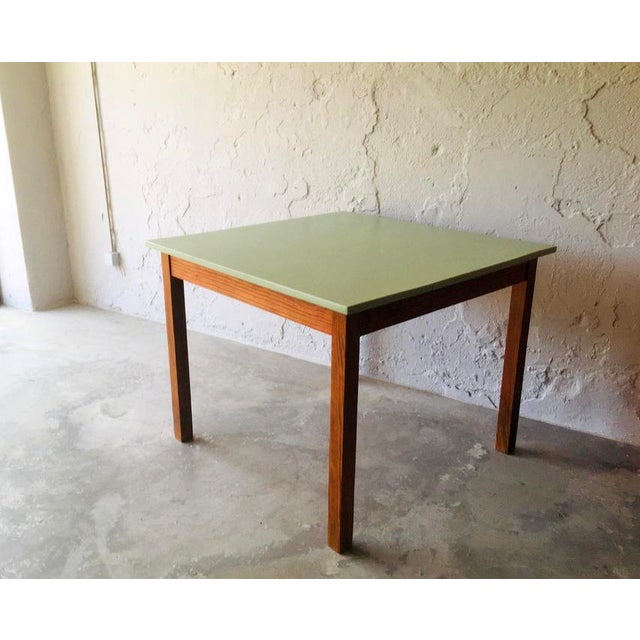 Painted Top Wooden Table, 1950s For Sale - Image 4 of 8