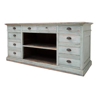 Antique French Wooden Counter, 1900 For Sale