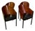 1980s Costes" Curved Mahogany or Grey Oak Plywood Armchair by P. Stark for Driade Aleph Ubik Furniture For Sale