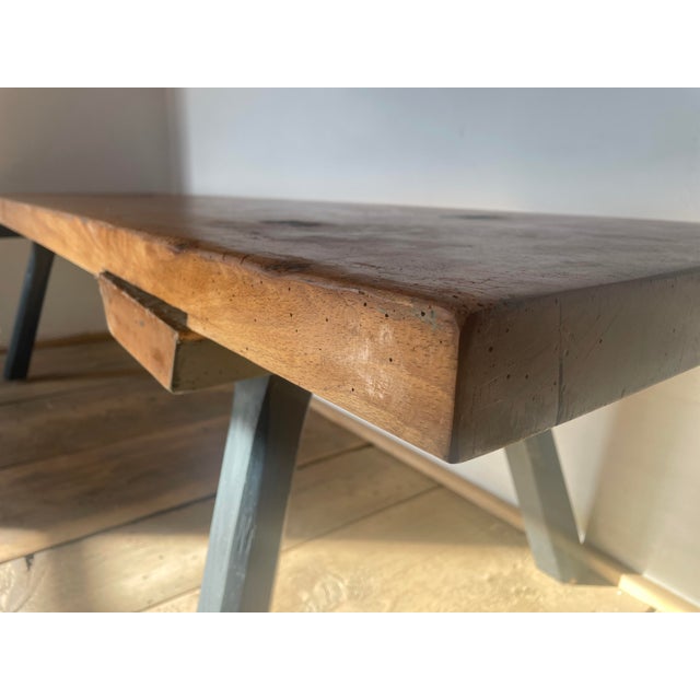 Large Antique Oak Bench For Sale - Image 6 of 18