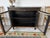 1930s Hollywood Regency Ebonized & Giltwood Wire-Mesh Door Cabinet For Sale - Image 4 of 12