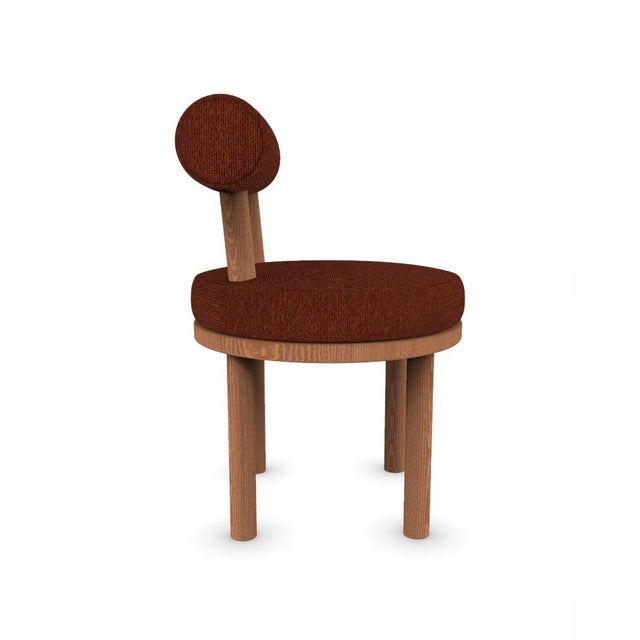 Contemporary Moca Chair in Dan Wood Fabric and Smoked Oak by Studio Rig for Collector For Sale - Image 3 of 7