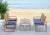 2020s Outdoor Living Set in Brown & Navy - 4 Pieces For Sale - Image 5 of 8