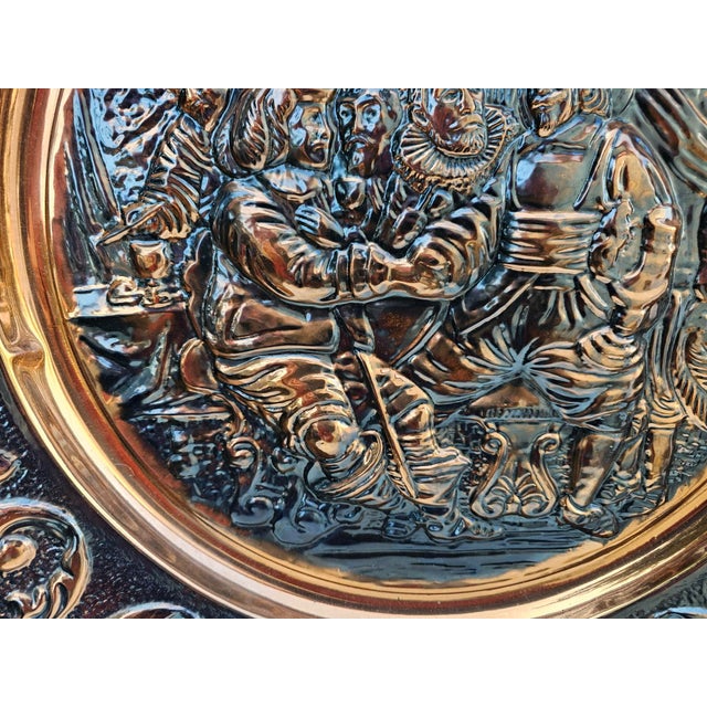 Brown Copper Bas-Relief Beer Tavern, 1950s For Sale - Image 8 of 9