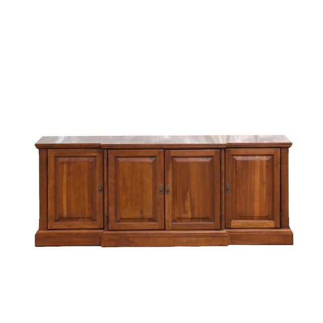 1990s Lexington Bob Timberlake Solid Cherry China Hutch & Base For Sale - Image 10 of 17