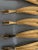 Gold Vintage 24Kt Gold-Plated Cocktail Forks With Leaf Handles- Set of 6 For Sale - Image 8 of 10