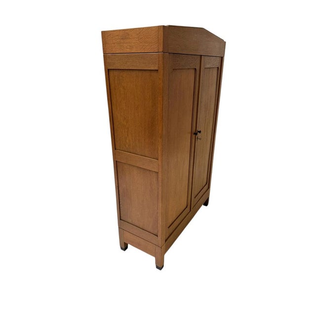 Art Deco Amsterdam School Armoire by Hildo Krop for Gebroeders Monsieur, 1920s For Sale - Image 3 of 10