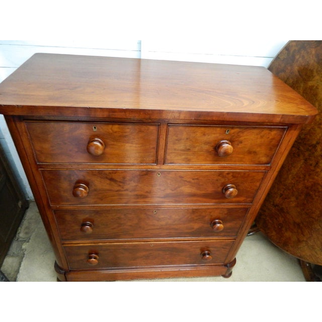 Victorian Mahogany Chest of Drawers, 1890s For Sale - Image 5 of 18
