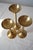 Candleholders in Brass, Set of 3 For Sale - Image 3 of 6