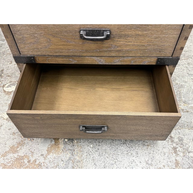 Restoration Hardware Heirloom Silver-Chest Closed Nightstand For Sale - Image 10 of 12