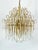 Mid-Century Italian Brass and Glass Chandelier, 1970s For Sale - Image 9 of 11