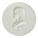 Vintage Sevres Porcelain Grand Tour Intaglio Plaque Portrait of a Noble Woman For Sale