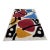 After Alexander Calder Modern Hand-Knotted Wool Rug - 5'4" X 7'8" For Sale