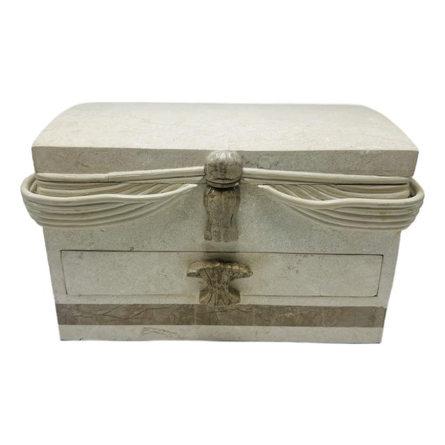 Large Midcentury Modern Tessellated Jewelry Box For Sale