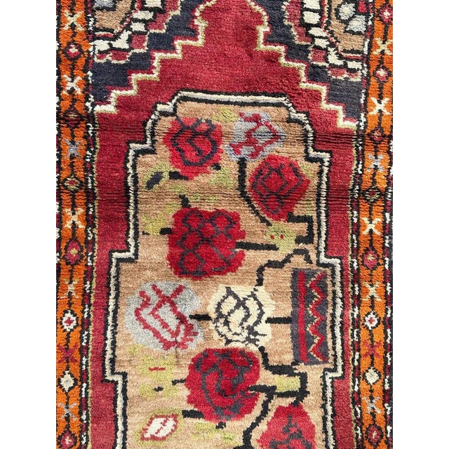 Textile Small Vintage Turkish Yastik Rug, 1950s For Sale - Image 7 of 15