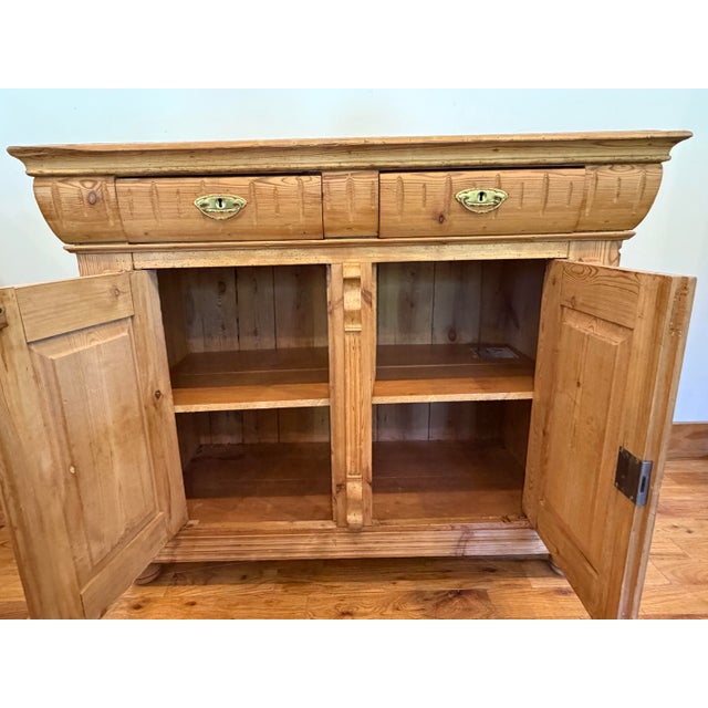 Antique Scrubbed Pine Server For Sale - Image 9 of 12