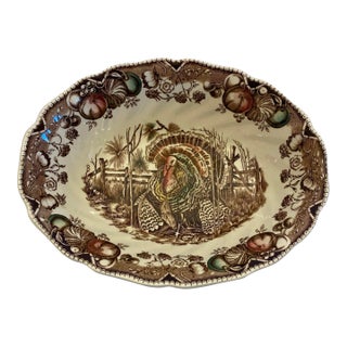 Vintage Johnson Brothers His Majesty Turkey Vegetable Serving Bowl, England For Sale