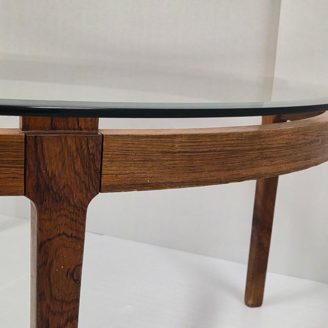 Vintage Scandinavian Coffee Table in Teak, Rosewood and Glass, 1960s For Sale - Image 8 of 16