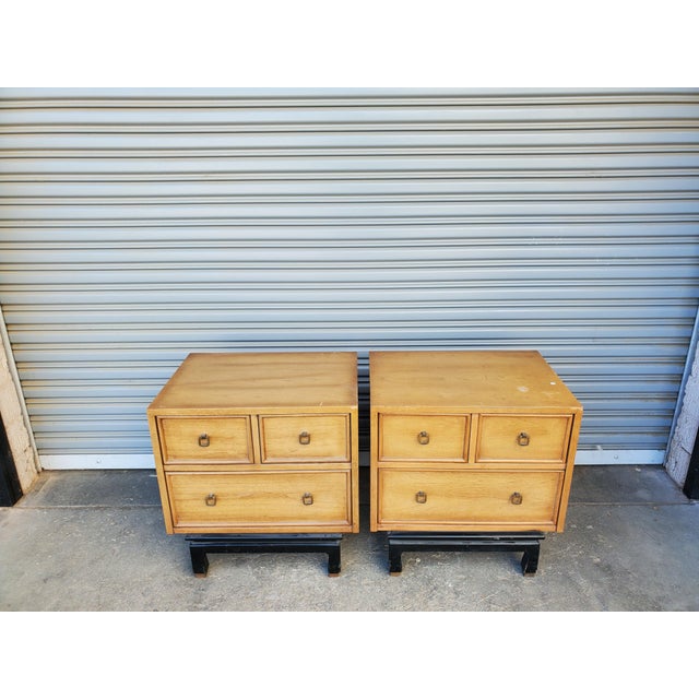Great pair of vintage mid-century night stands by American of Martinsville. The night stands are made out of mahogany done...