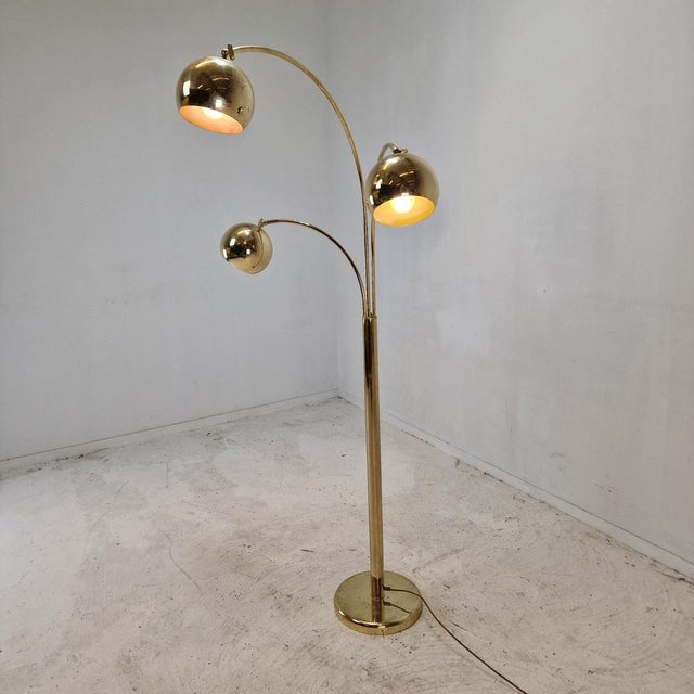 Brass Floor Lamp, Germany, 1970s For Sale - Image 4 of 16