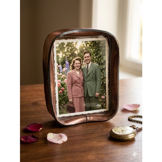 Leather Photo Frame, Italy, 1970s, in Flawless conditions. Designed 1970 to 1979