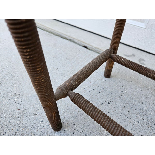 40s Wicker Window Box Planter Spindle Legs For Sale - Image 12 of 13