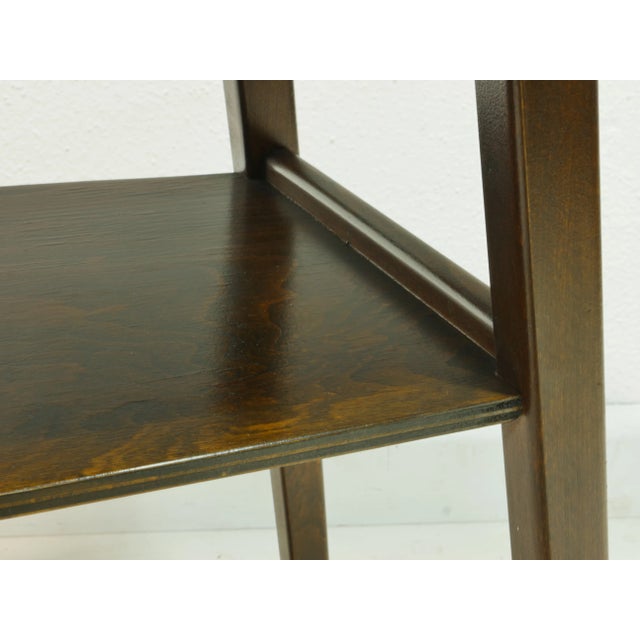 Brown Mid-Century Modern German Oak Side Table, 1960s For Sale - Image 8 of 9