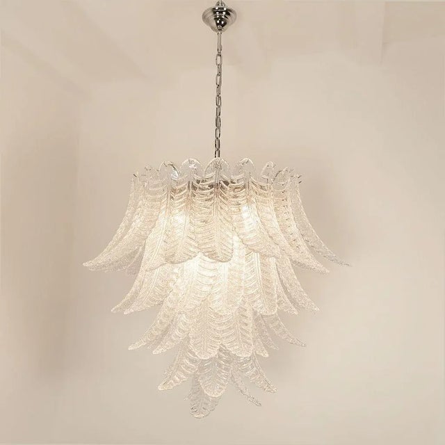 AVMazzega Mid Century Modern Murano Glass Chandelier 1970s For Sale - Image 4 of 9