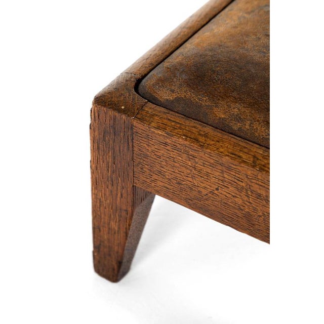 Wood Arts and Crafts Ottoman by Wheeler of Arncroach For Sale - Image 7 of 14