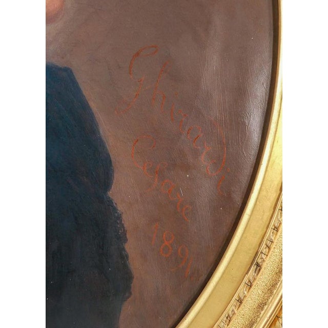 C. Ghirardi, Portrait of a Woman, Oil on Canvas, 1891 For Sale - Image 6 of 14