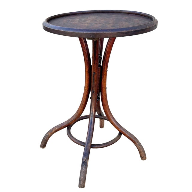 Art Nouveau Late Victorian Bentwood Oak Chess Board Games Tablein the Style of Thonet For Sale - Image 3 of 8