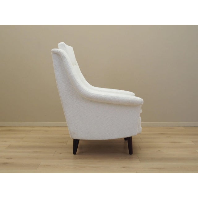 Danish White Armchair, 1970s For Sale - Image 10 of 14