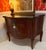 19th C Style E. J. Victor Red Chinoiserie & Black Marble Commode