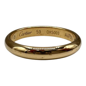 Designer Cartier 1895 Wedding Band 18kt Yellow Gold Size 9 With Papers