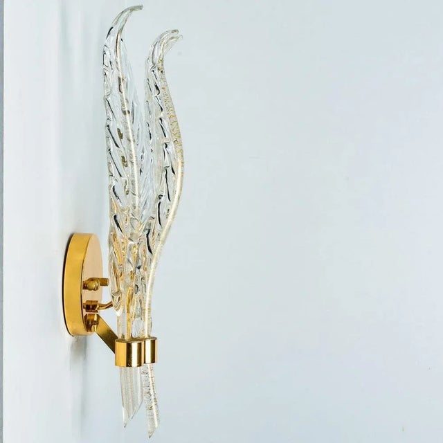 Glass Leaves Wall Sconces, 1970, Set of 2 For Sale - Image 18 of 18