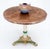 Copper Copper 33" Dia Round Top Gueridon Center Cafe Table on Paint Decorated Iron Base For Sale - Image 8 of 12