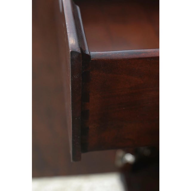 Kreiss Kreiss Leather Surface Mahogany Modern Console Cabinet For Sale - Image 4 of 18