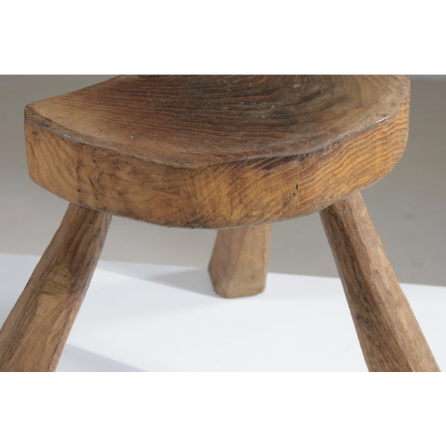 Brutalist Tripod Stool, France, 1950s For Sale - Image 10 of 11