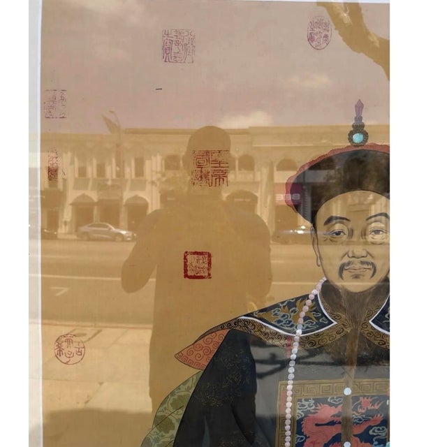 Antique Qing Dynasty Chinese Ancestor Life Size Male Portrait Painting For Sale - Image 4 of 4