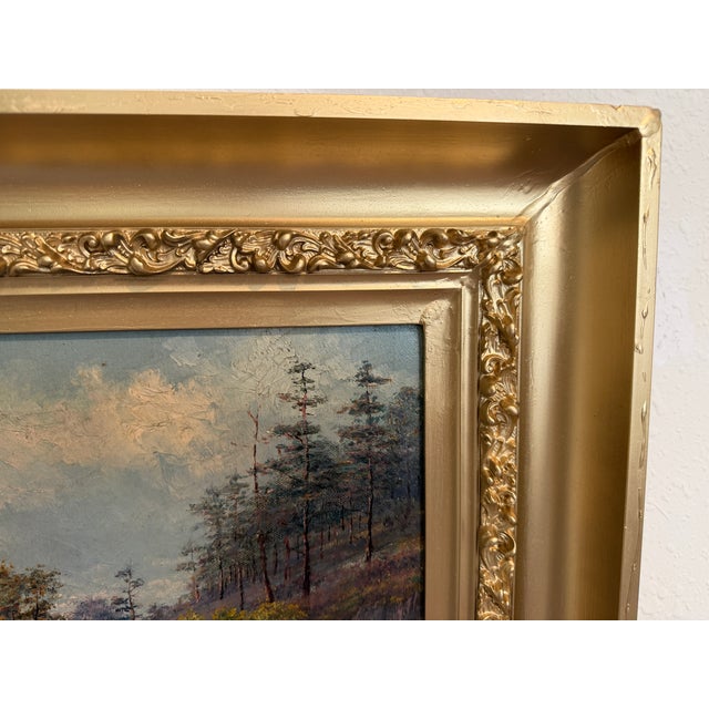 1907 American-Sweden Artist Gustav W. Leufstedt 1867-1909 Antique Landscape Art For Sale - Image 4 of 13