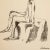 Pablo Picasso 1940s After Pablo Picasso "Seated Man", First Edition Period Swiss Print For Sale - Image 4 of 11