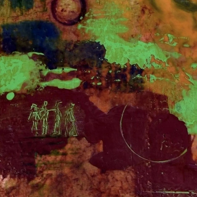 Encaustic wax & oil colour on deep-fame board 600 x 600 mm