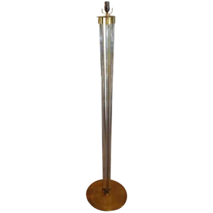 Italian Fontana Arte Style Murano Glass and Bronze Floor Lamp, Circa 1940