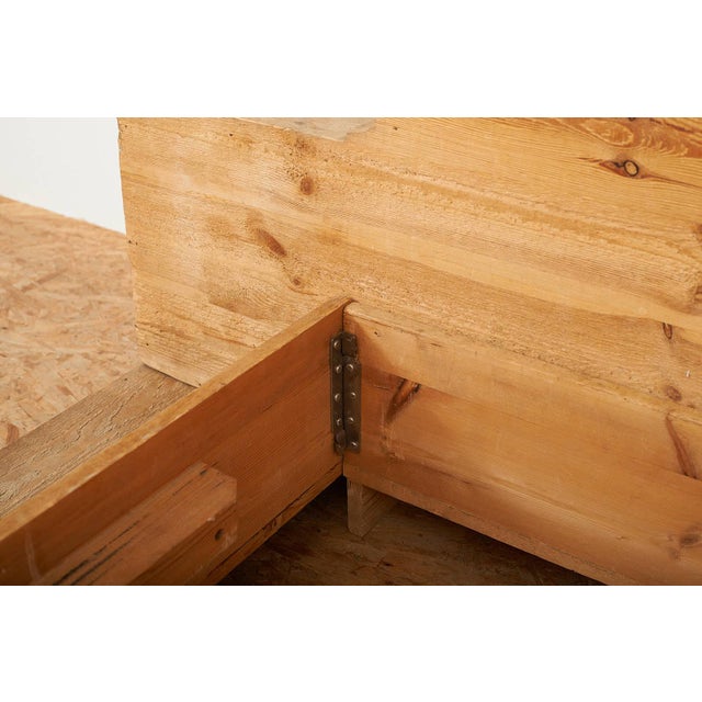 Bed with Headboard and Frame in Pine by Mario Ceroli for Poltronova, 1974 For Sale - Image 12 of 18