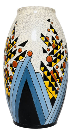 Art Deco Vase by Charles Catteau for Boch Frères Keramis, Belgium, 1928
