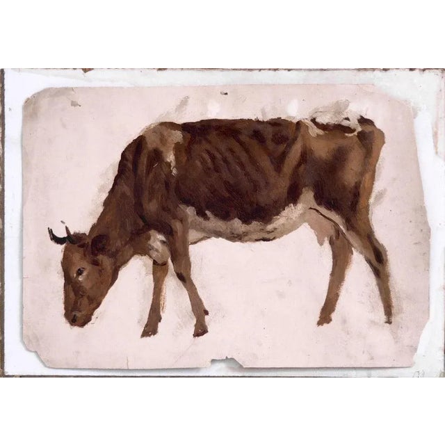 French Painting, 19th-Century, Oil on Paper For Sale - Image 5 of 5