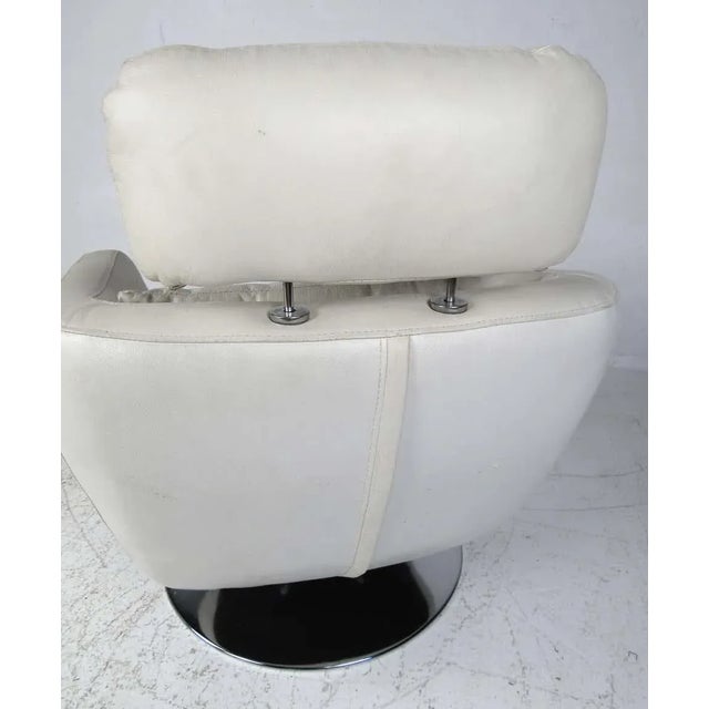 Modern Style Swivel Lounge Chairs - a Pair For Sale - Image 9 of 12